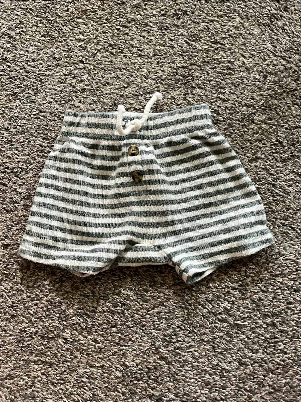 Carter's Green and White Striped Short